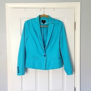 Worthington turquoise single button blazer.